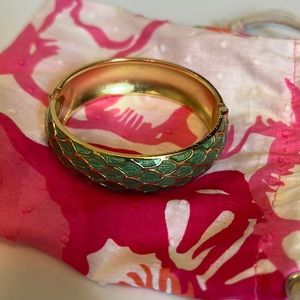 Lilly Pulitzer Gold / Green 3” bracelet